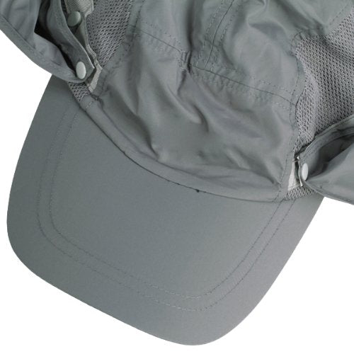 Maxxlite 360-degree Outdoor Jungle Hat Shawl Neck Sun Protection Hat w/ Face Protection - Gray