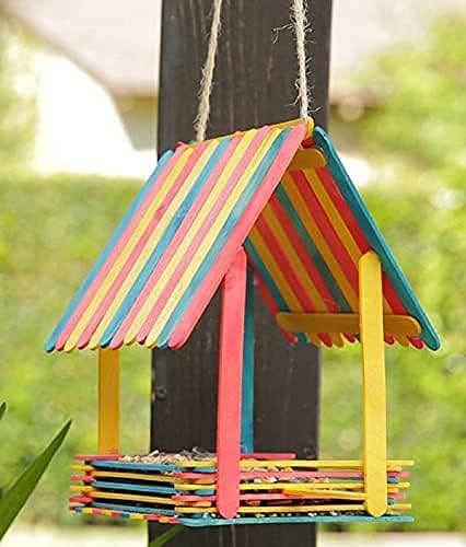 Maxxlite IceCream Sticks Natural Wooden Colour Ice Cream Sticks for School Projects Set of 100 pieces