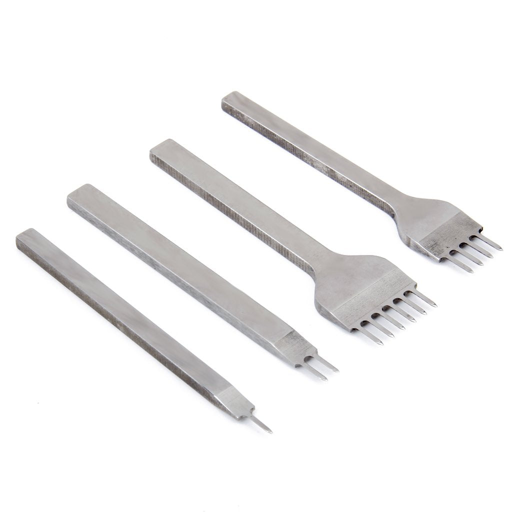 Maxxlite 4pcs DIY Leather Craft Tools Hole Punches Stitching Punch Tool Set Prong 4mm