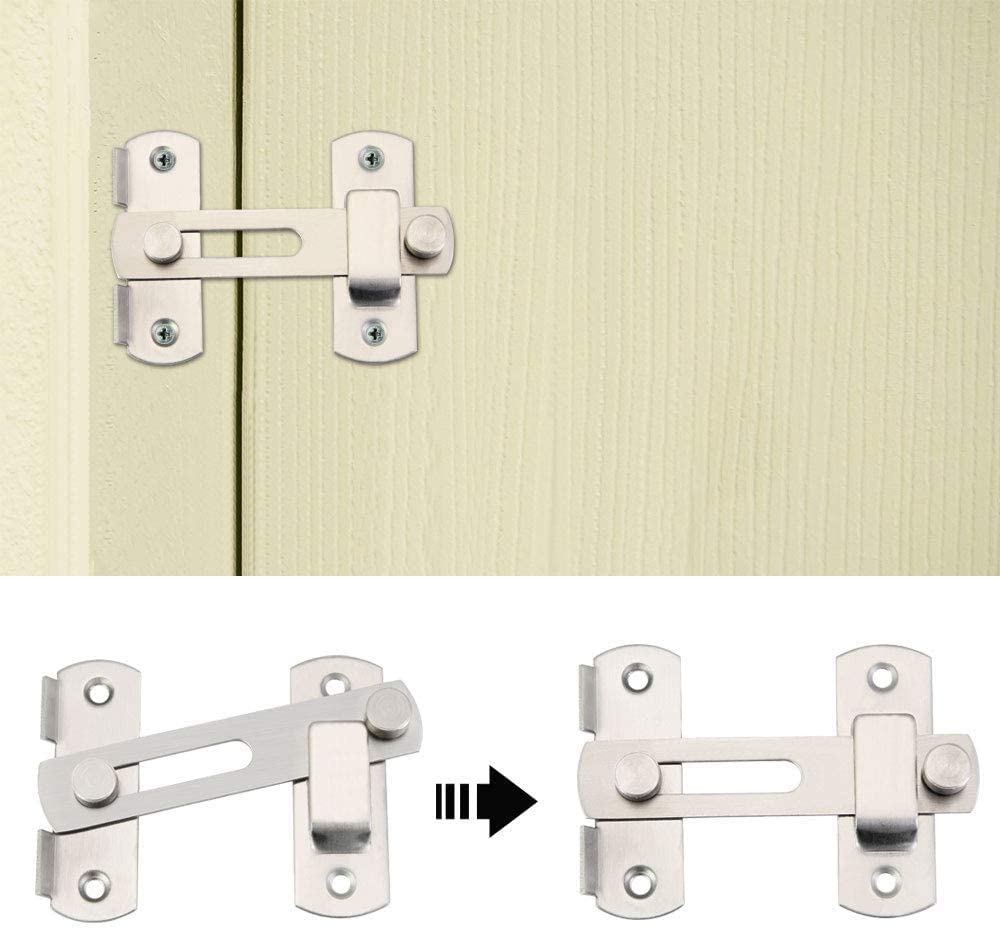 Maxxlite Stainless Steel Flip Latch Gate Latches Bar Latch Safety Door Lock for Door Window Furniture Hardware (Pack of 2)