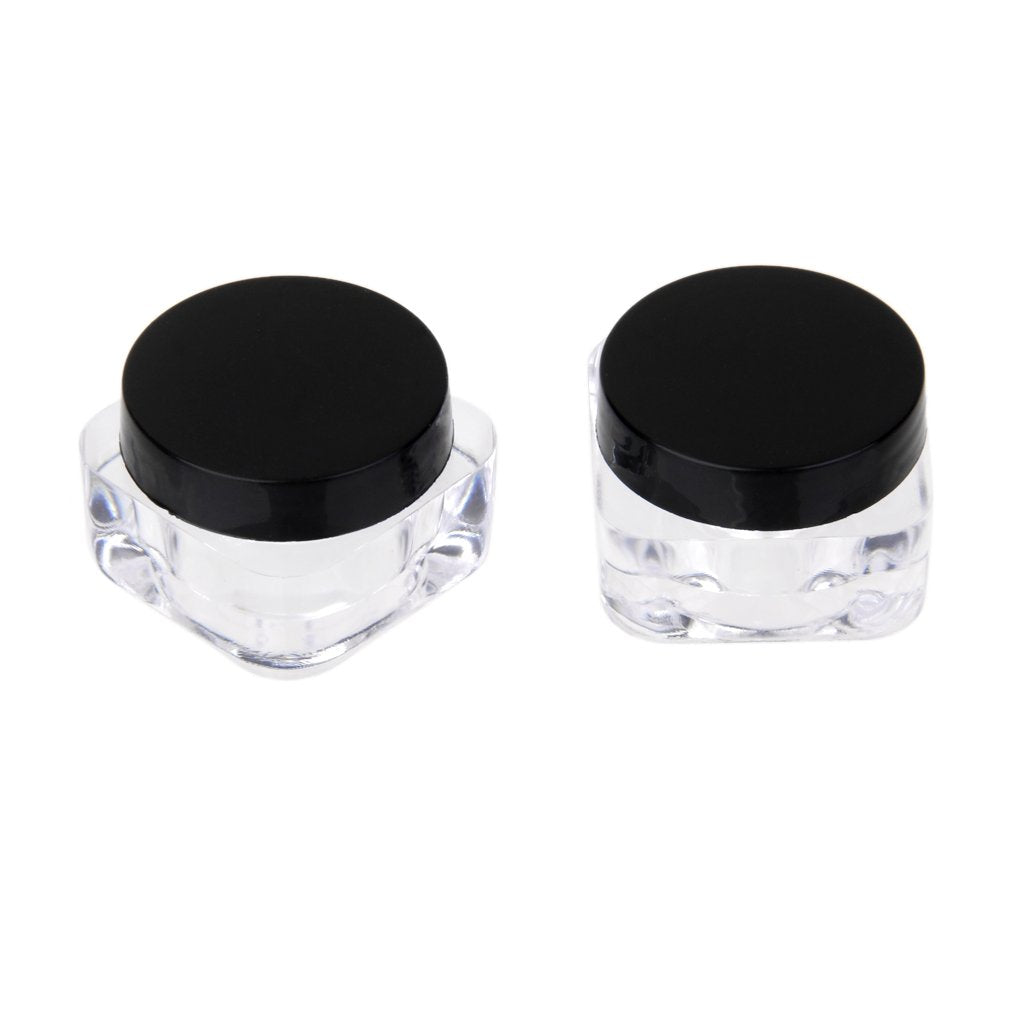Maxxlite Imported 2Pcs Cosmetic Empty Jar Pot Eyeshadow Makeup Face Cream Lip Balm Container