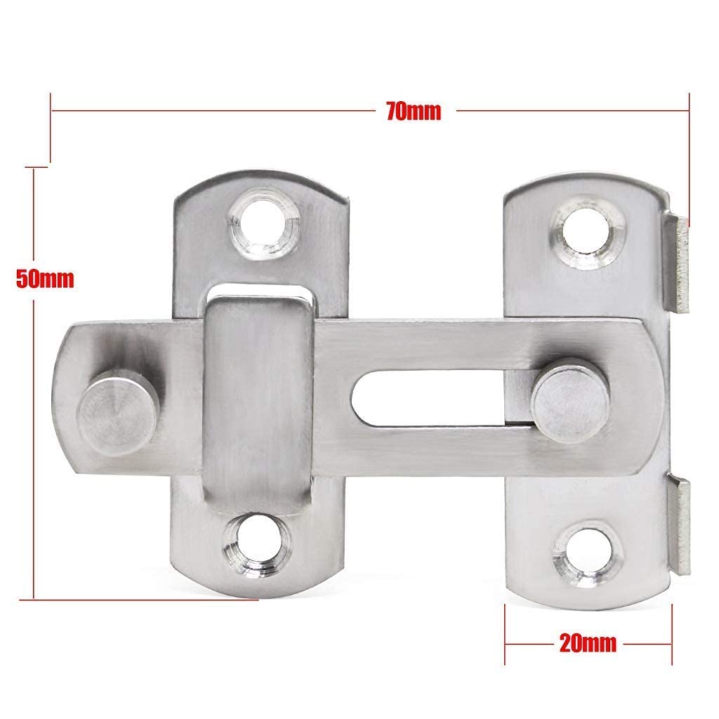 Maxxlite Stainless Steel Flip Latch Gate Latches Bar Latch Safety Door Lock for Door Window Furniture Hardware (Pack of 2)