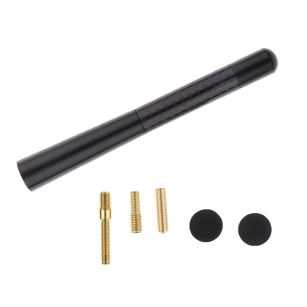 Maxxlite 4.7" Black Universal Carbon Fiber Car Aerial Radio Antenna with Screws
