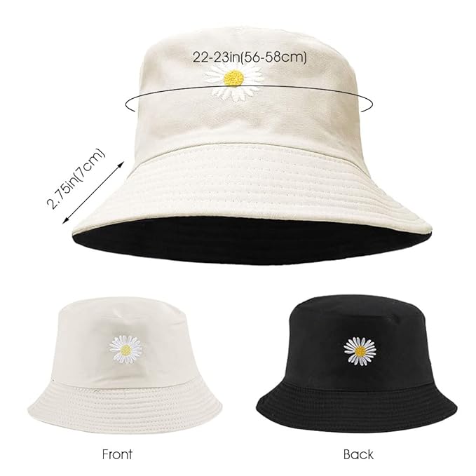 Maxxlite Women Bucket Hat Foldable Cotton Sun Beach Hat Fisherman Hat Casual Outdoor Cap Lovely Bomber Hats For Women Men Boy Girl, Multi-Colour, Free Size