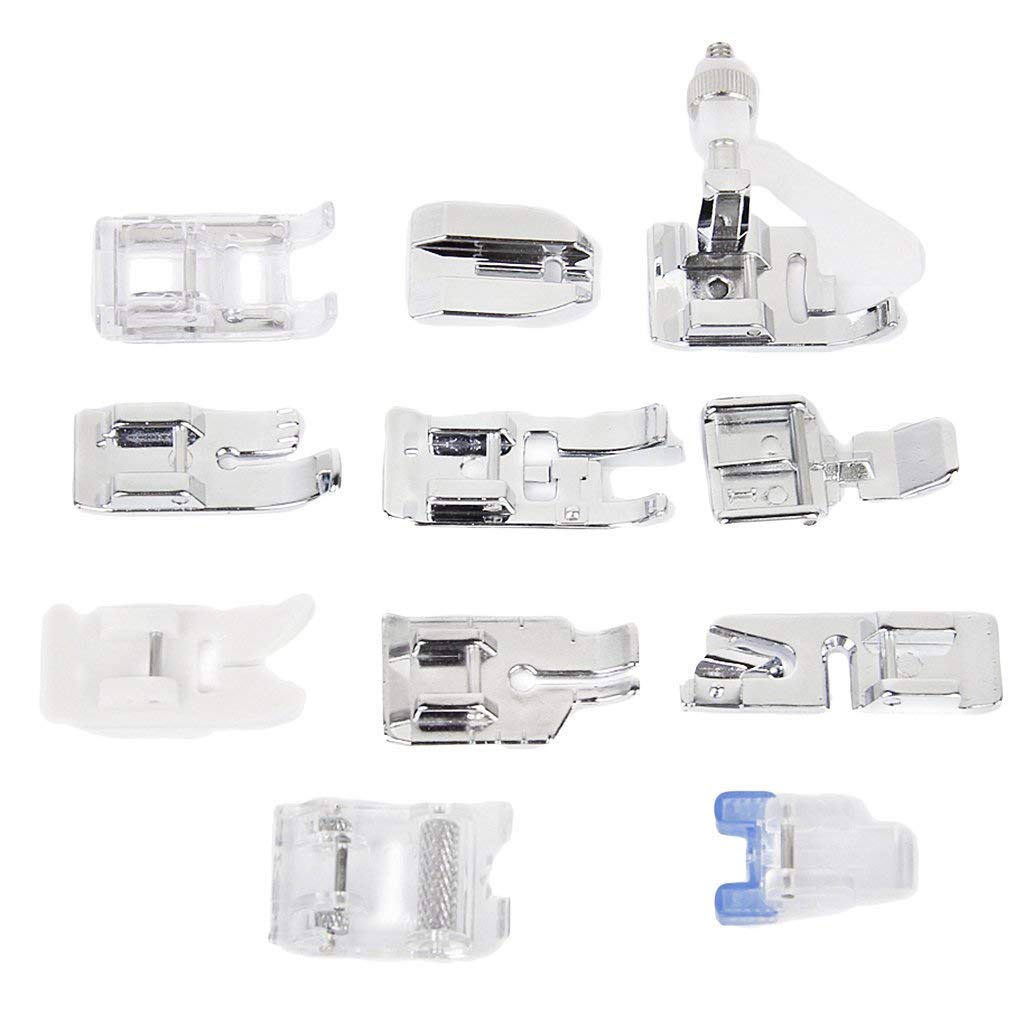 Maxxlite Imported 11Pcs Multifunction Presser Feet For Brother Singer Domestic Sewing