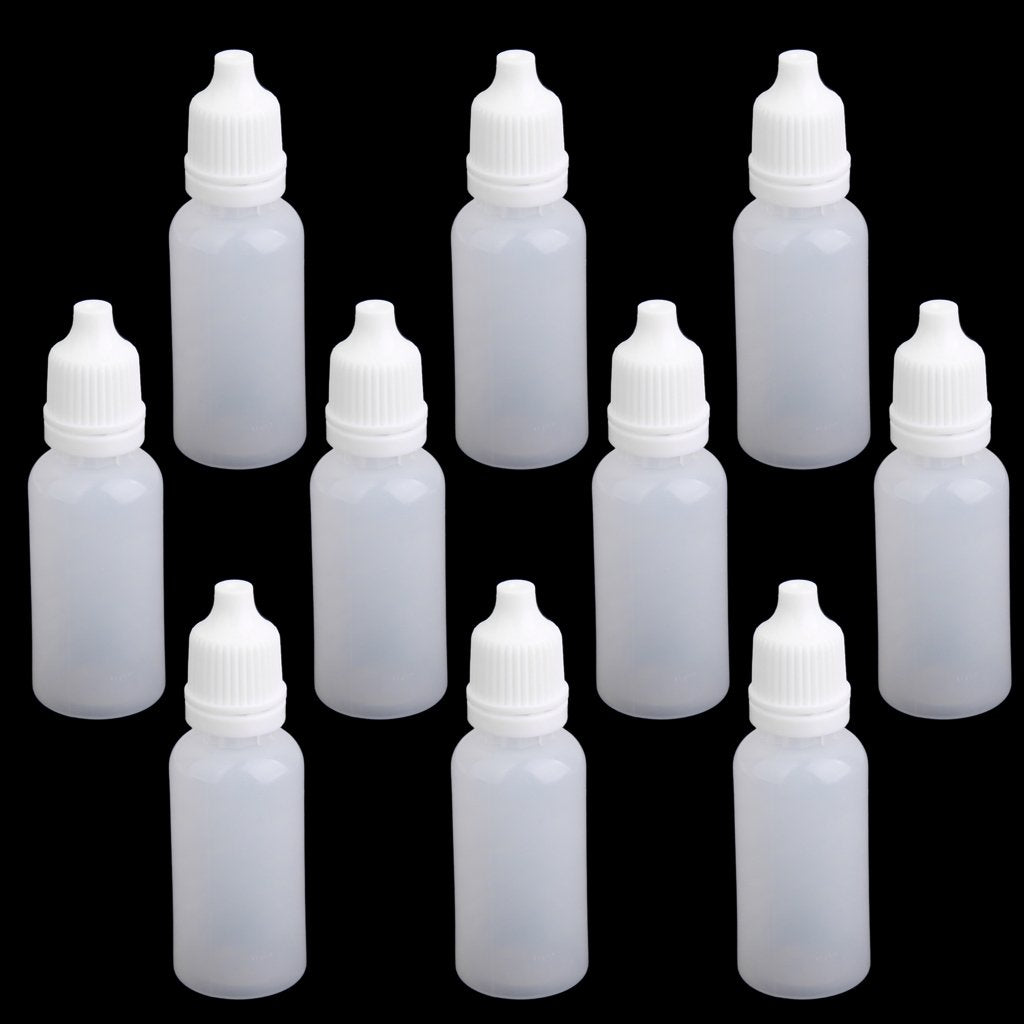 Maxxlite Imported 10Pcs 15ml Empty Plastic Squeezable Dropper Bottles For Eye Drops Lab Liquid