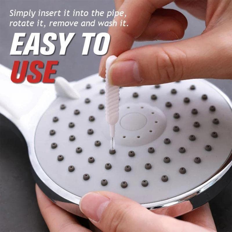 Maxxlite Shower Nozzle Cleaning Brush, Pack of 10, White