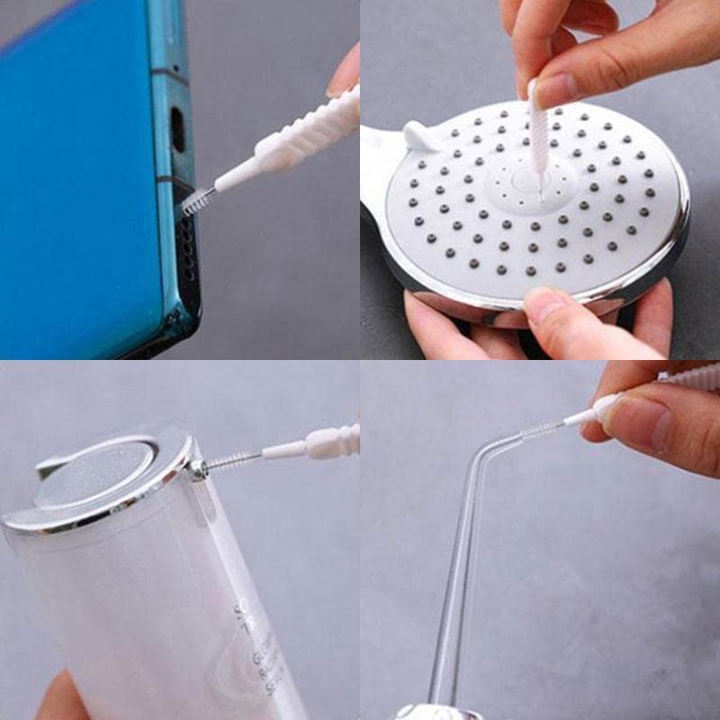 Maxxlite Shower Nozzle Cleaning Brush, Pack of 10, White