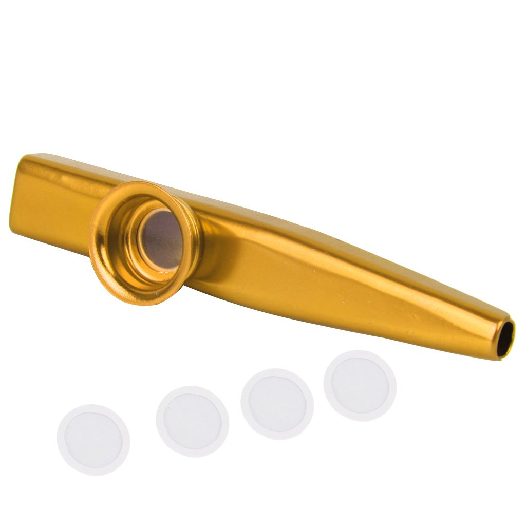 Maxxlite Aluminium Alloy Kazoo with Diaphragm Golden