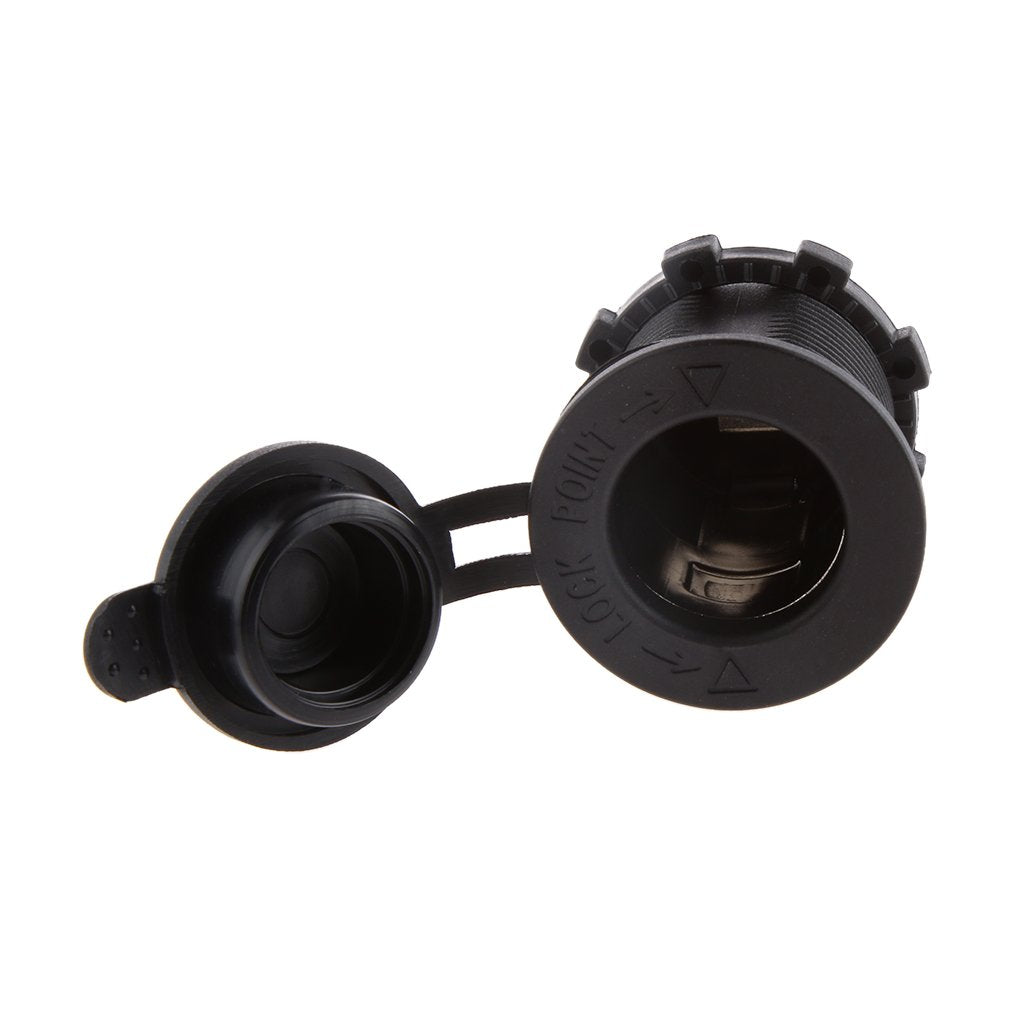 Maxxlite Waterproof 12V Car Cigarette Lighter Socket Usb Charger, Black