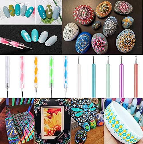 Maxxlite Dotting Tools Set for Nail Art, Abenkle Embossing Stylus for Painting Rocks Mandalas, Art Dot Tools