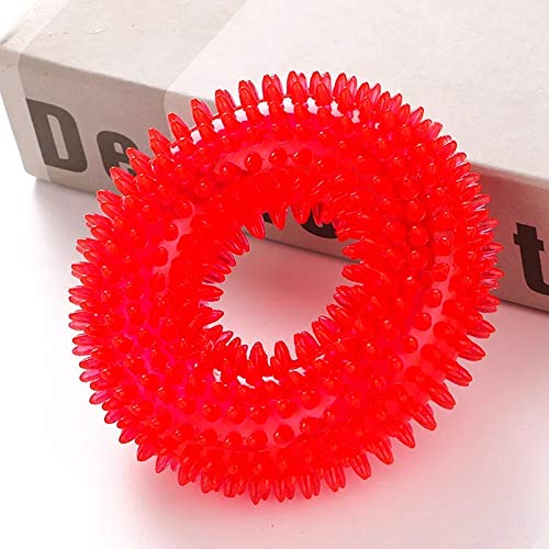 Maxxlite Pet Dog Spike Chew Rim Toy Chew Toy for Dogs & Puppies - Pink