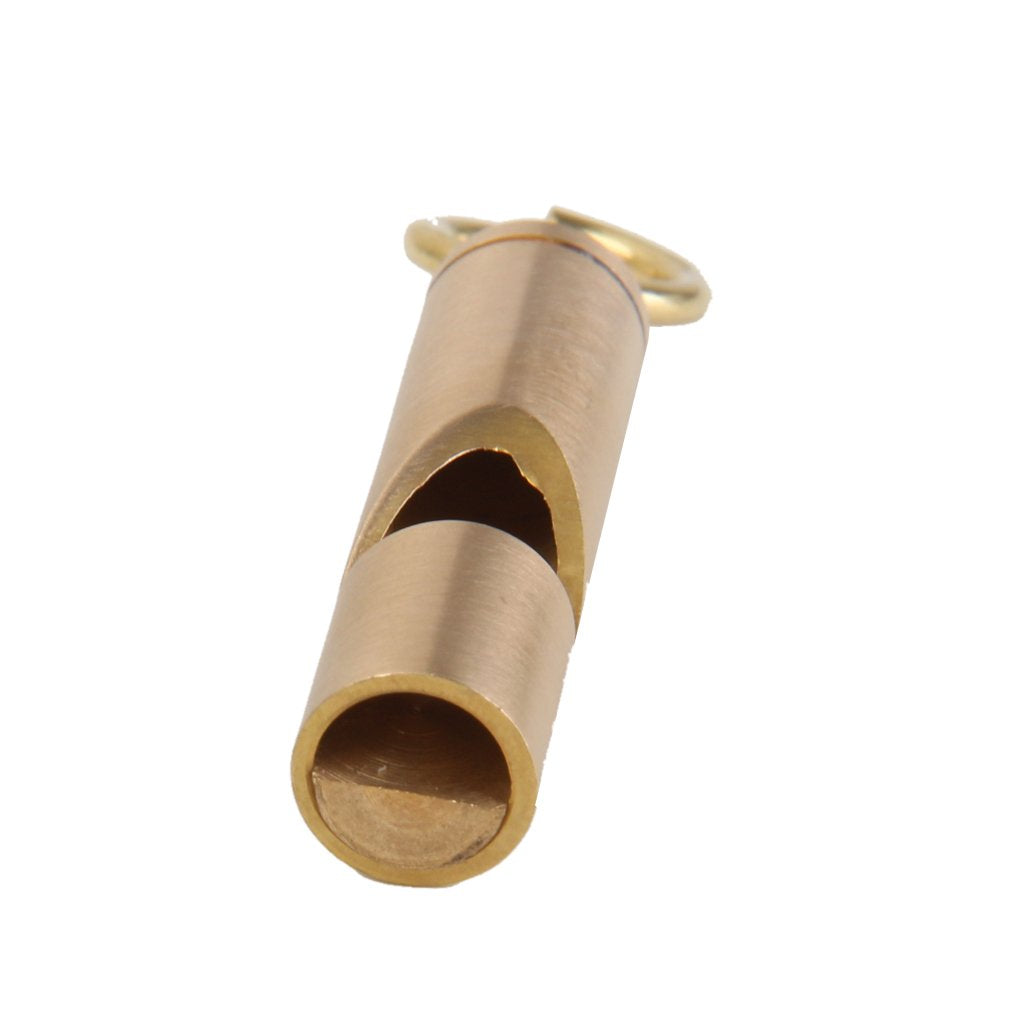 Maxxlite Survival Brass EDC Key Chain Pendant Whistle