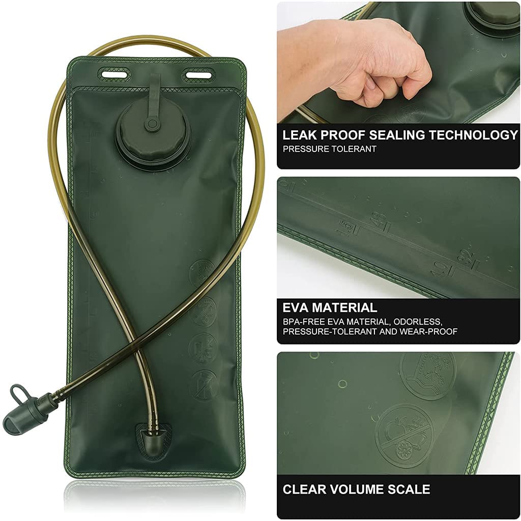 Maxxlite Anti-Bacteria Material Hydration Upgraded Leak Proof Water Reservoir Hydrating Bladder for Hiking Cycling, Running