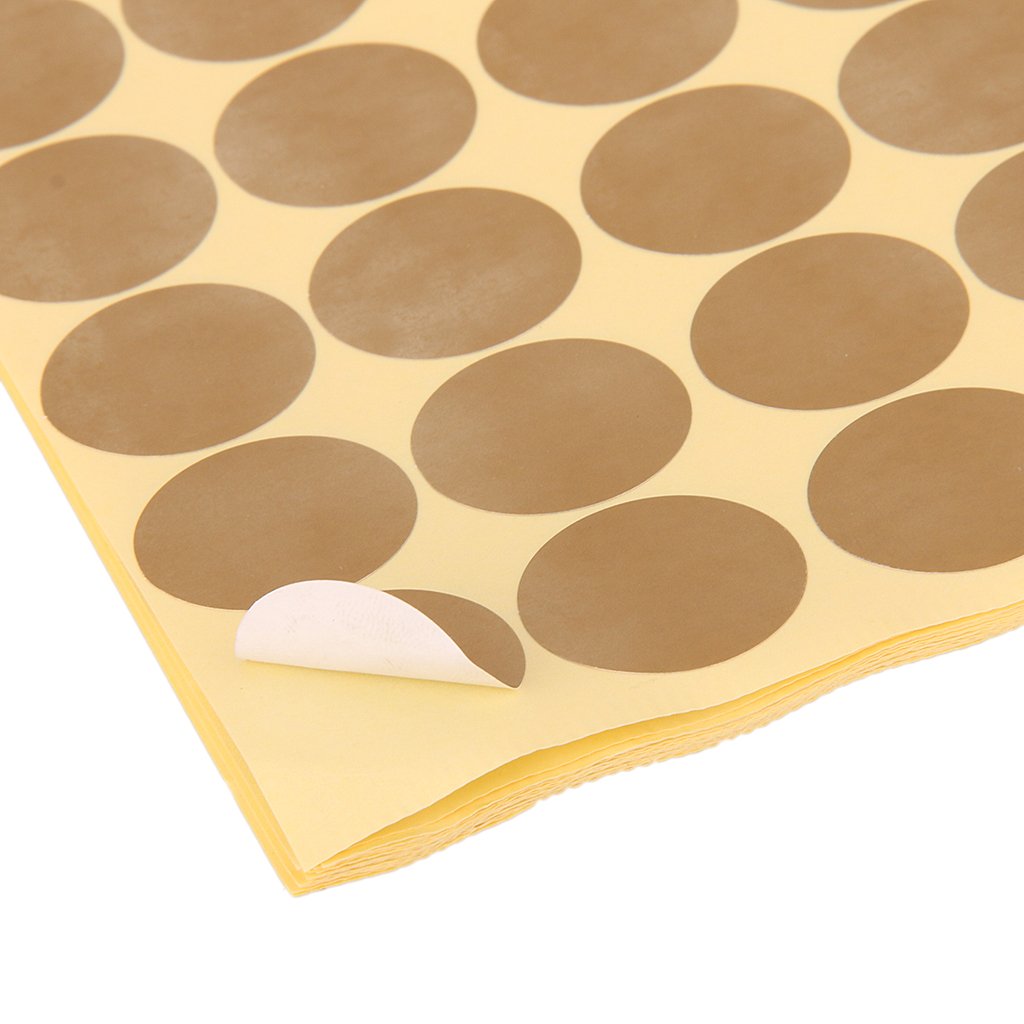 Maxxlite Self Adhesive Dots Sticker Round Circle Blank Labels - Golden, 720Pcs, 25mm
