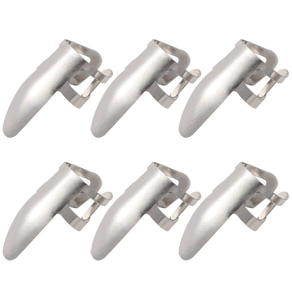 Maxxlite Imported 6Pcs Stainless Steel Plectrums Finger Picks For Guitar Banjo