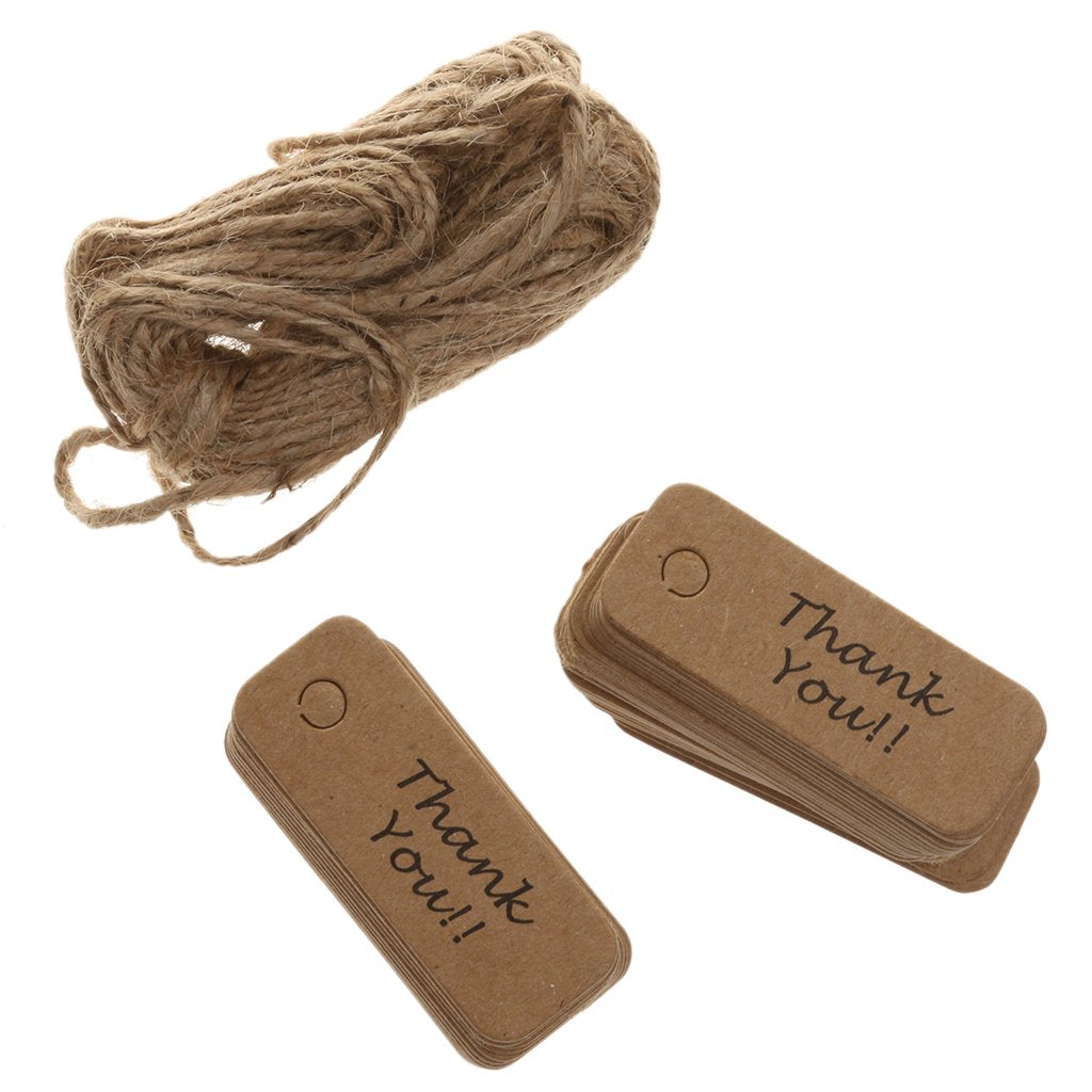 Maxxlite Paper Gift Tags Labels Hanging Cards (Pack of 100)