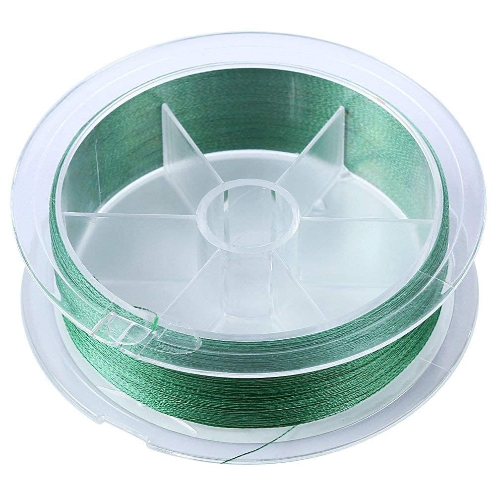 Maxxlite Strong Durable 0.45mm 70LB 100M PE 4 Strands Monofilament Braided Fishing Line Angling Accessory (Green, Max Tension 31.7KG) (Green)