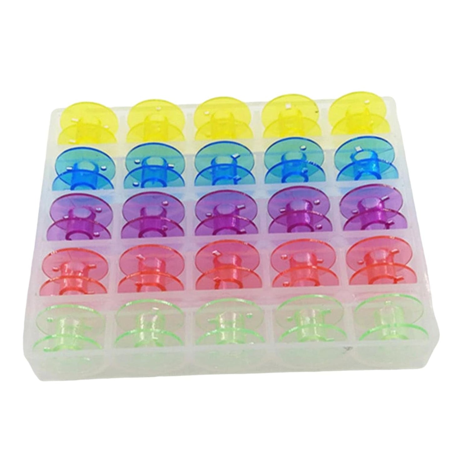 Maxxlite 25x Spools Bobbins with PVC Storage Case Colorful for Sewing Machine Sewing | Sewing Machine Accessories | Bobbins