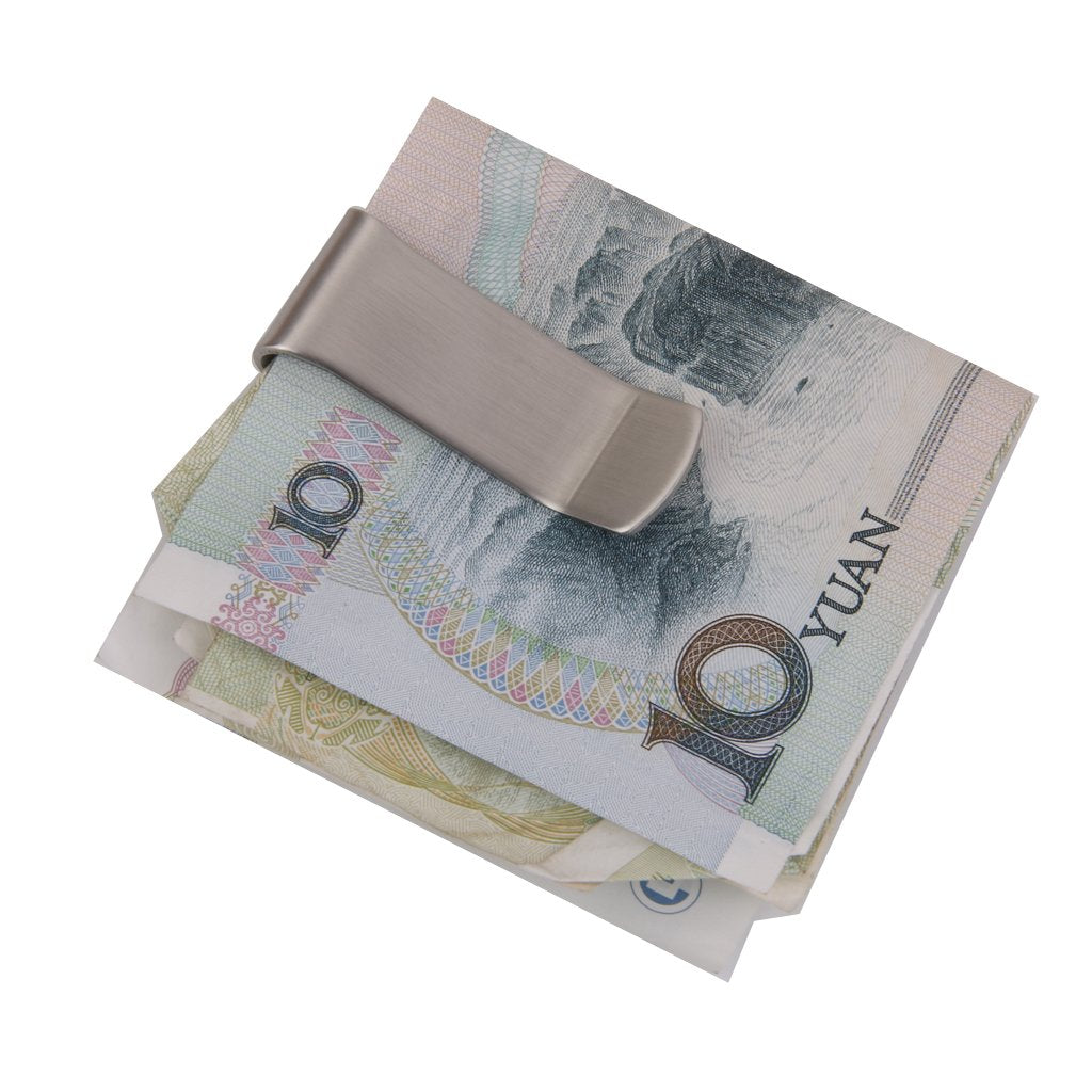 Maxxlite Stainless Steel Slim Money Clip Cash Credit ID Card Pocket Holder Wallet