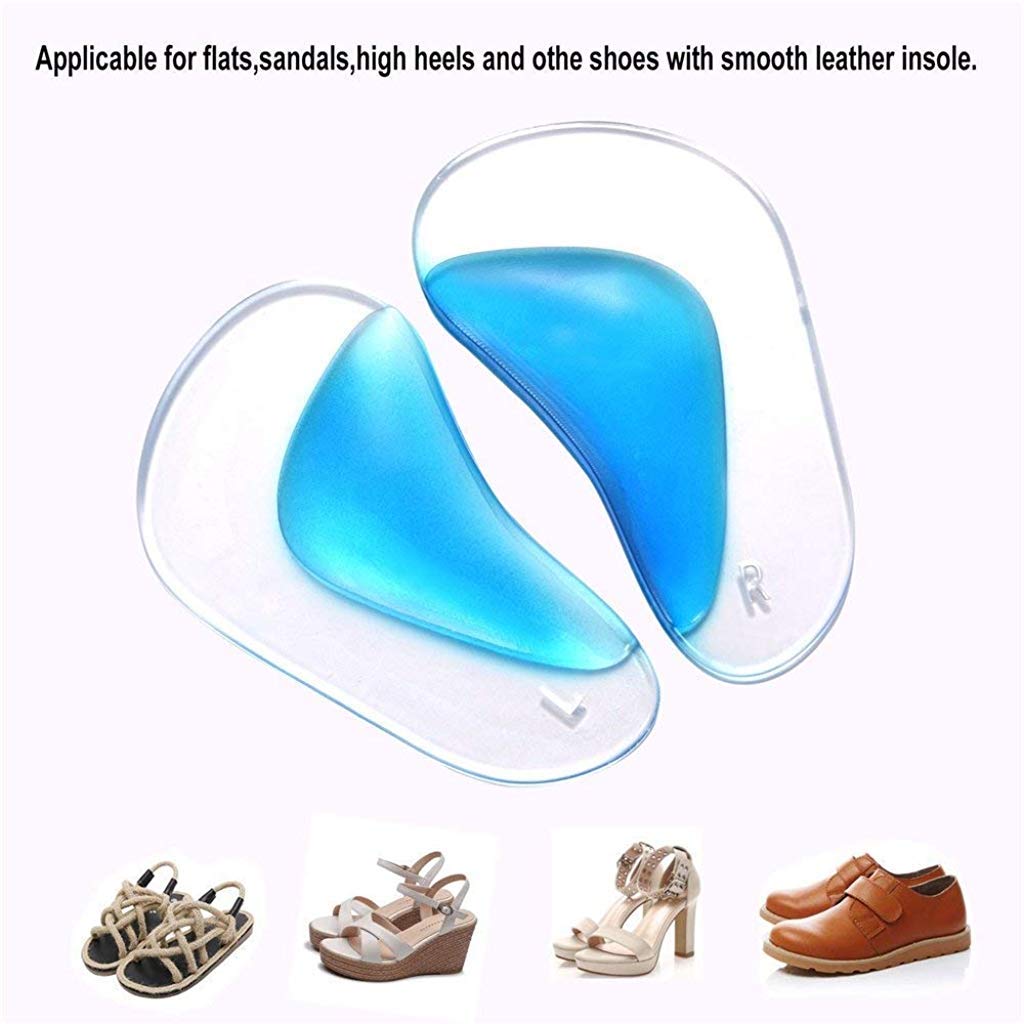 Maxxlite 2 Pairs Arch Support Insoles Fits for Flat Feet & Plantar Fasciitis Orthotic Arch Pads for Women and Men, Gel High Cushion Insert, One Size Fits All