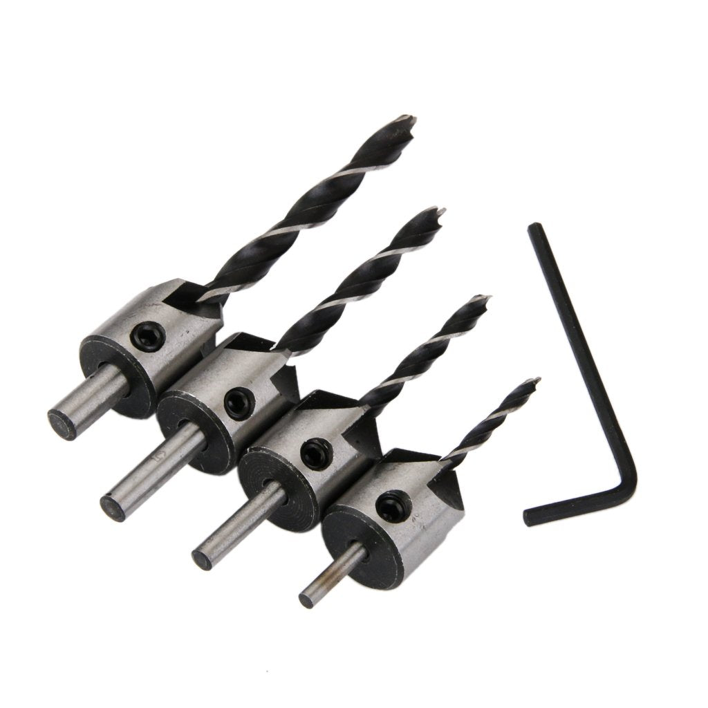 Maxxlite 1000-4x HSS Flute Countersink Drill Bit Screw Woodworking Chamfer Home War