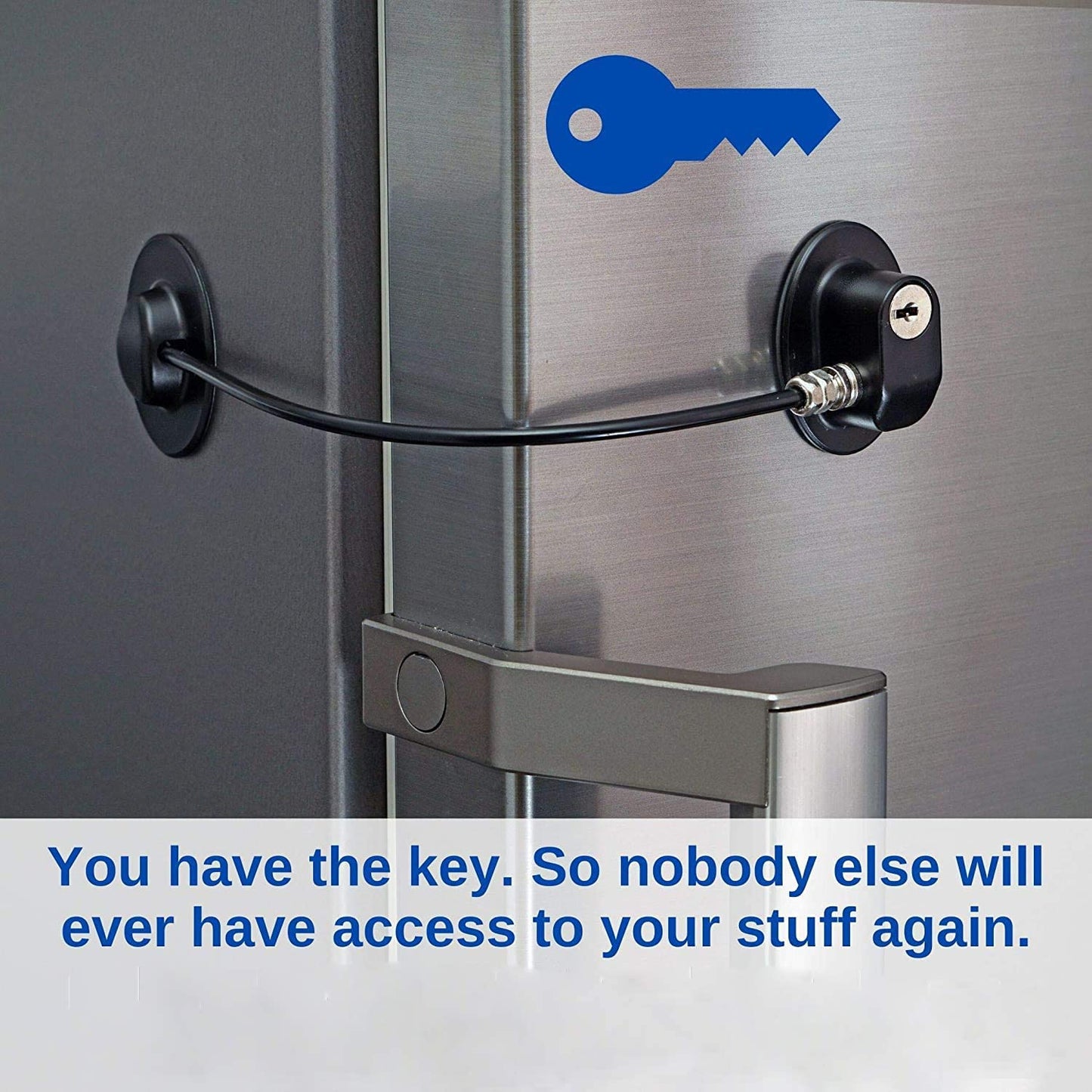 Maxxlite Safety Door Locks with 2 Keys for Cupboard, Cabinets, Fridge & Freezers, Child Security Locks, Childproof Your House Adhesive Residue Free-Black