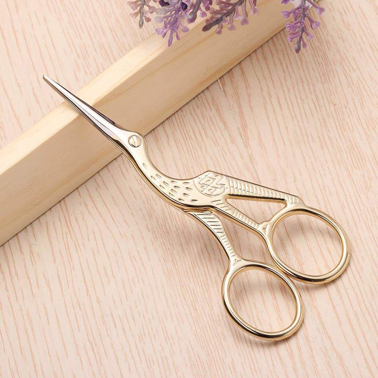 Maxxlite Retro Gold Plated Crane Sewing Tailoring Scissors 9cm