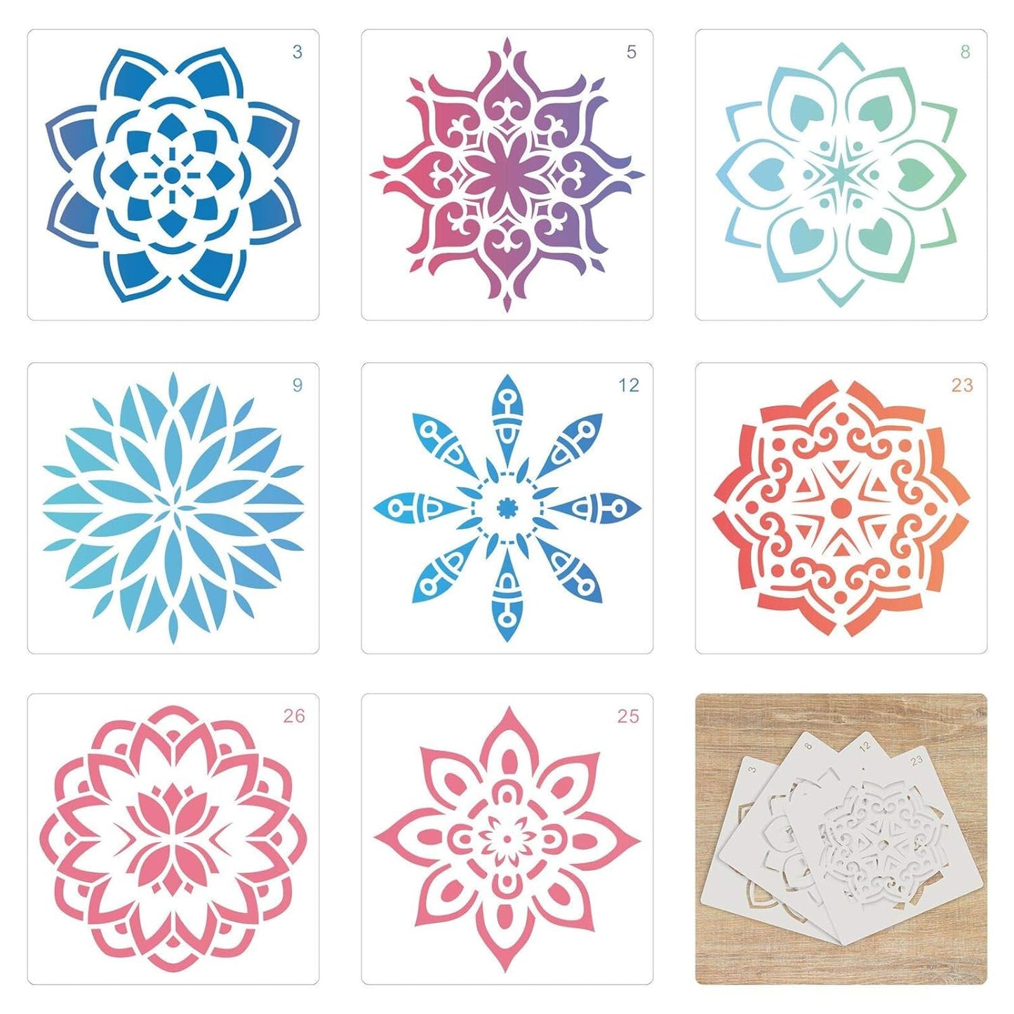 Maxxlite Dot Painting Templates Mandala Drawing Tools for Wood,Airbrush,Wall,Canvas DIY Painting Decor Art Craft Projects