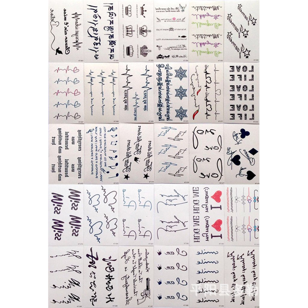 Maxxlite 30x Waterproof Cartoon Temporary Body Tattoos Stickers for Children Set