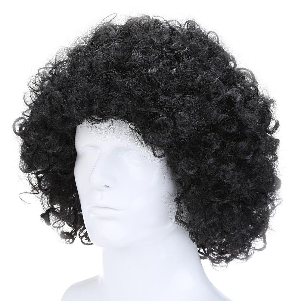 Maxxlite Unisex Curly Afro Clown Funky Disco Wig - Black