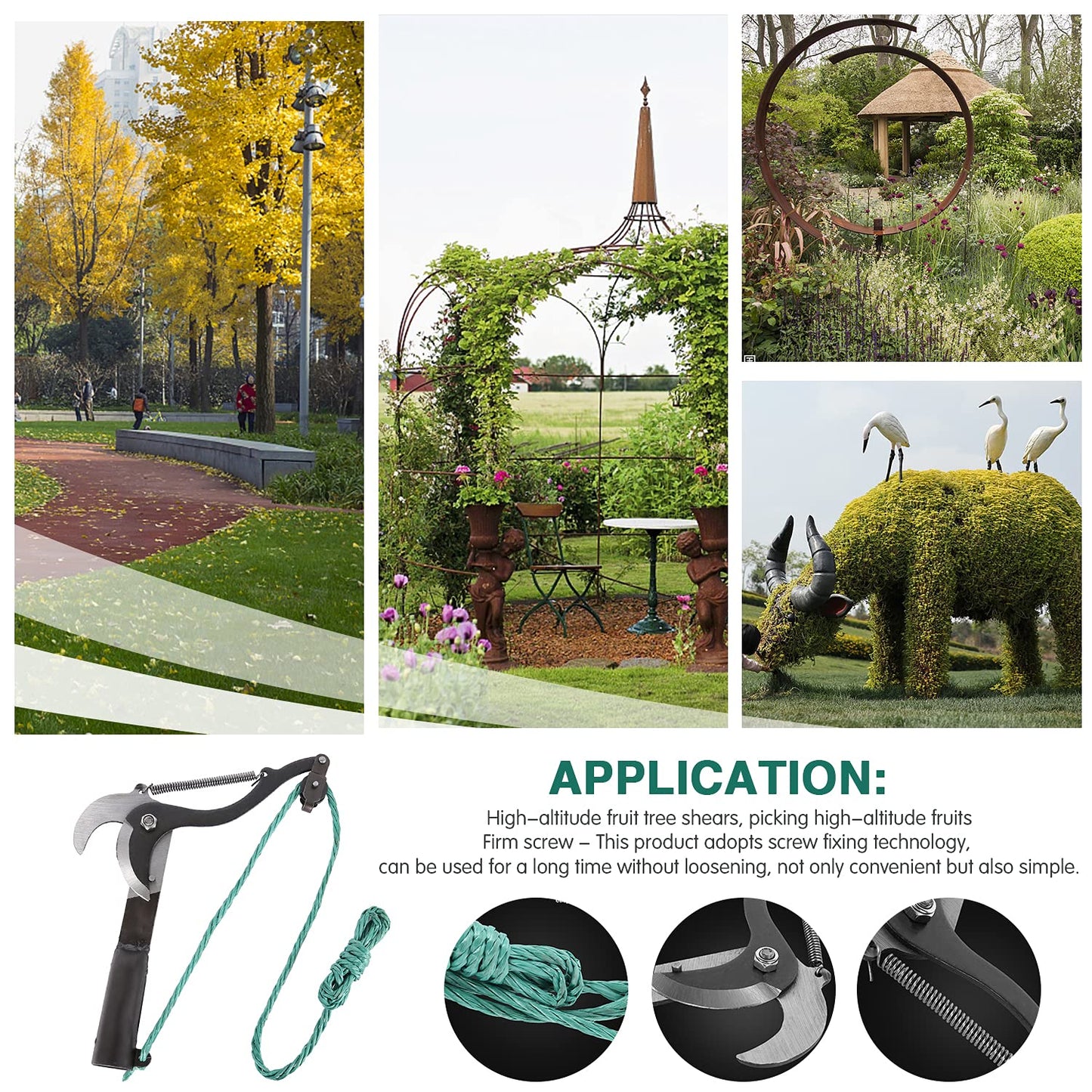 Maxxlite Garden Pruning Shears Flexible Branch Cutter Steel Blade Hand Pruner