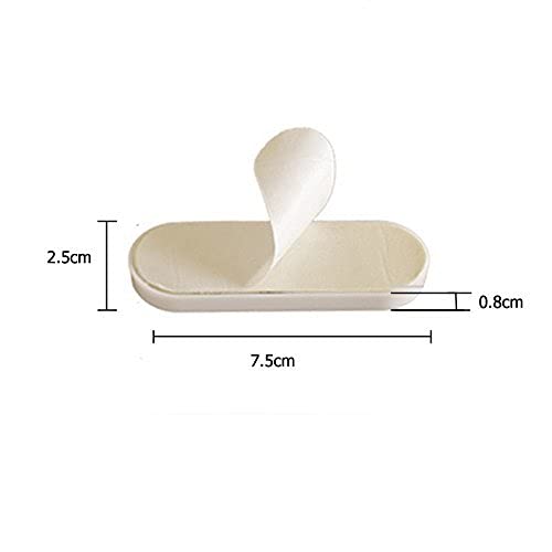 Maxxlite Self-Adhesive Paste Open Sliding Door Handles for Interior Doors Glass, Window, Cabinet, Drawer, Wardrobe (White) - 4 Pieces