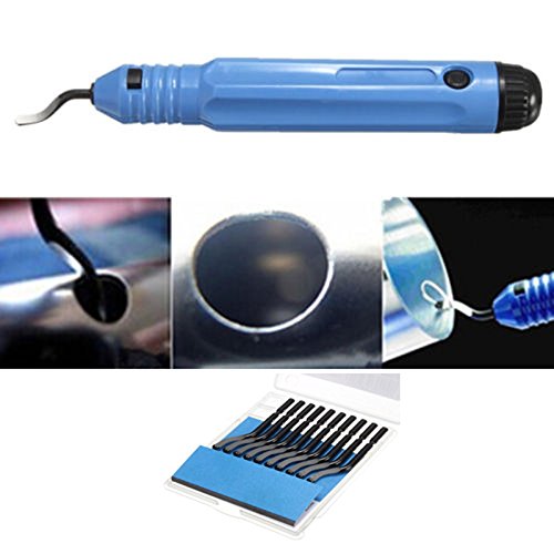 Maxxlite 1pcs NB1100 Burr Handle With 10pcs HSS BS1010 Blades Deburring Tools Set