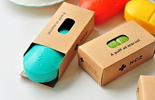 Maxxlite Portable 6-Slot Capsule Shape Storage Medicine Pill Box