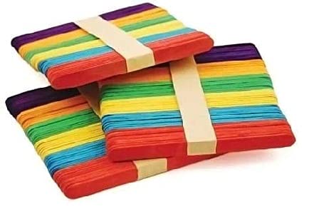 Maxxlite IceCream Sticks Natural Wooden Colour Ice Cream Sticks for School Projects Set of 100 pieces