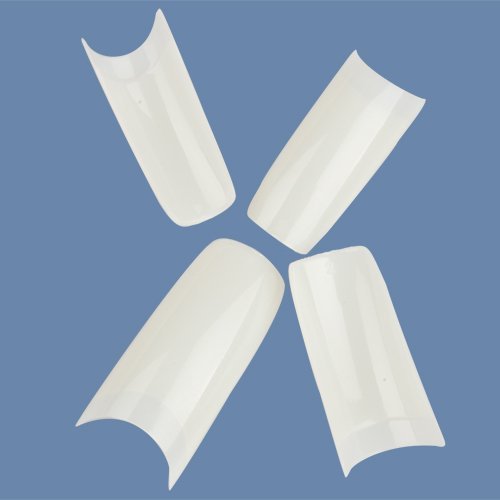 Maxxlite Professional False Acrylic Nail Art Tips French Style (White) -500 Pieces