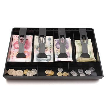Maxxlite Cash Box Drawer with Lock Cash Storage Money Organizer for Cash, ABS Raw Material DrawerStorage for Cash Cash Coin Register Insert Tray