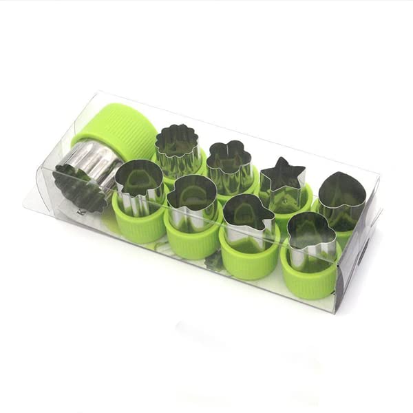 Maxxlite  9Pc Vegetable Shape Cutter for Food Kids Various Shapes Pastry, Bread, Cookie, Vegetable, Fruit Cutter Shapes Star and Heart Shape Cutters