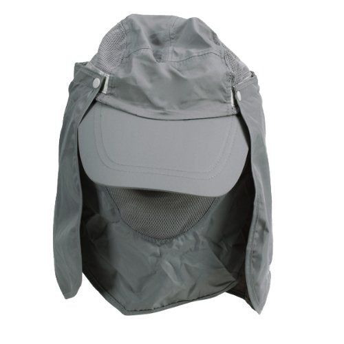 Maxxlite 360-degree Outdoor Jungle Hat Shawl Neck Sun Protection Hat w/ Face Protection - Gray