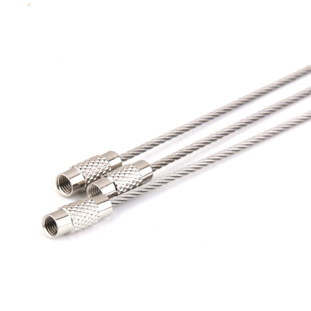Maxxlite 20pcs Wire Rope Key Ring Stainless Steel Pendant Circle EDC Tool 2mm