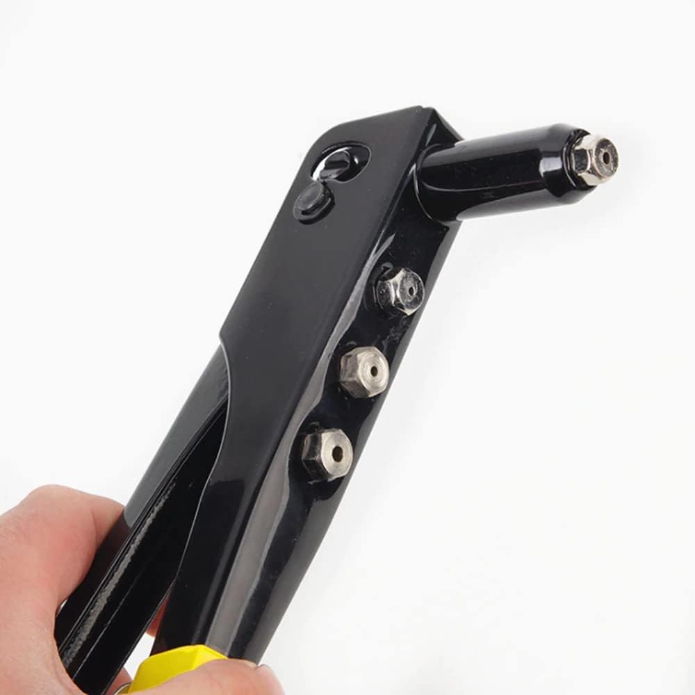 Maxxlite Heavy Duty Riveter Set with 4 Nozzles & Anti-Corrosion Properties Ideal for Joining & Fabrication of Sheet Metals, Leather & Plastic Part