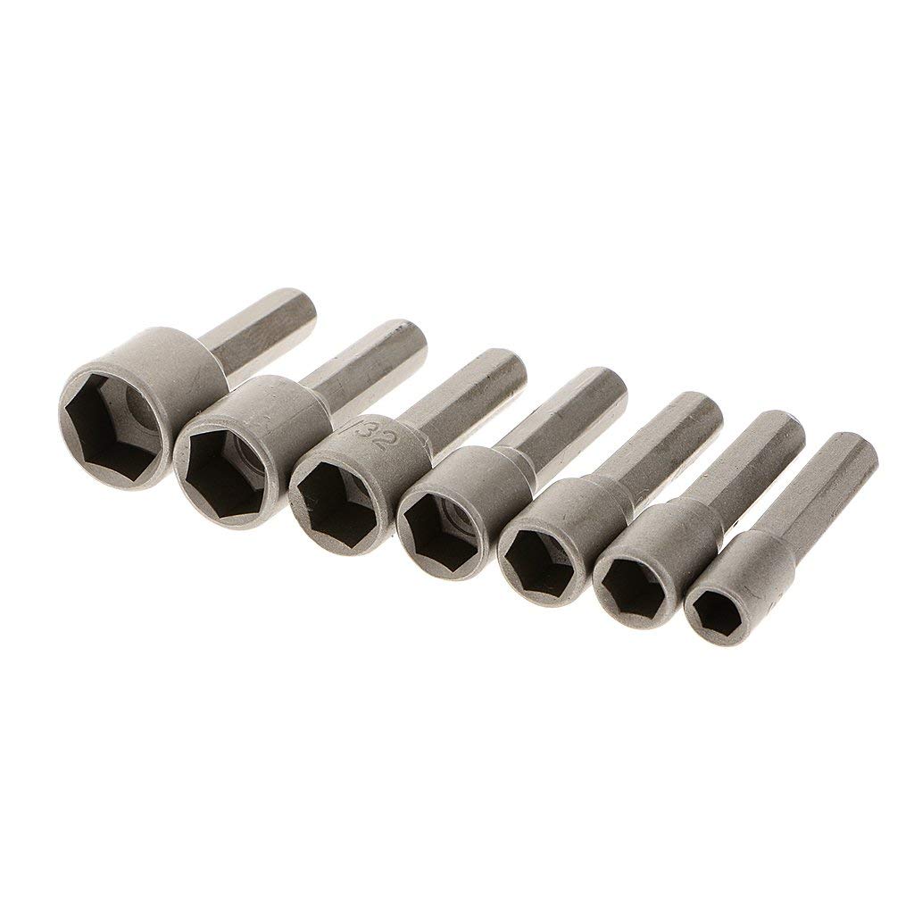 Maxxlite 14Pcs Power Nut Driver Drill Bit Set, 1/4” Hex Socket Adapter, Repairing Tool Kit Suitable for Quicker Change Chuck Electric Screwdriver Hand Drill Metric Socket Wrench Screw