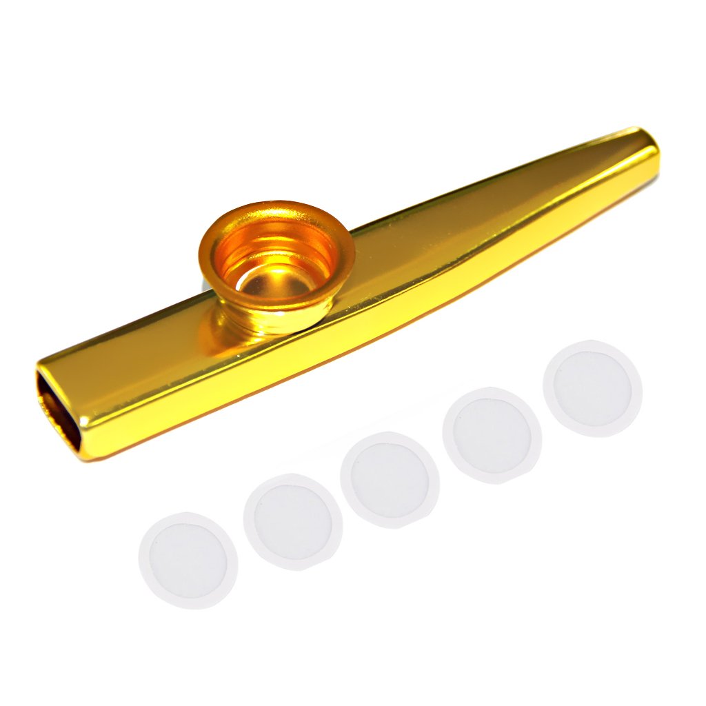 Maxxlite Aluminium Alloy Kazoo with Diaphragm Golden