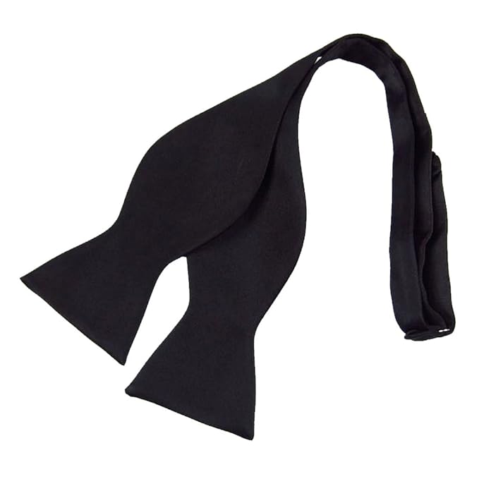 Maxxlite Adjustable Men's Silk Self Bow Tie Necktie New Fashion Normal Occasion-Black