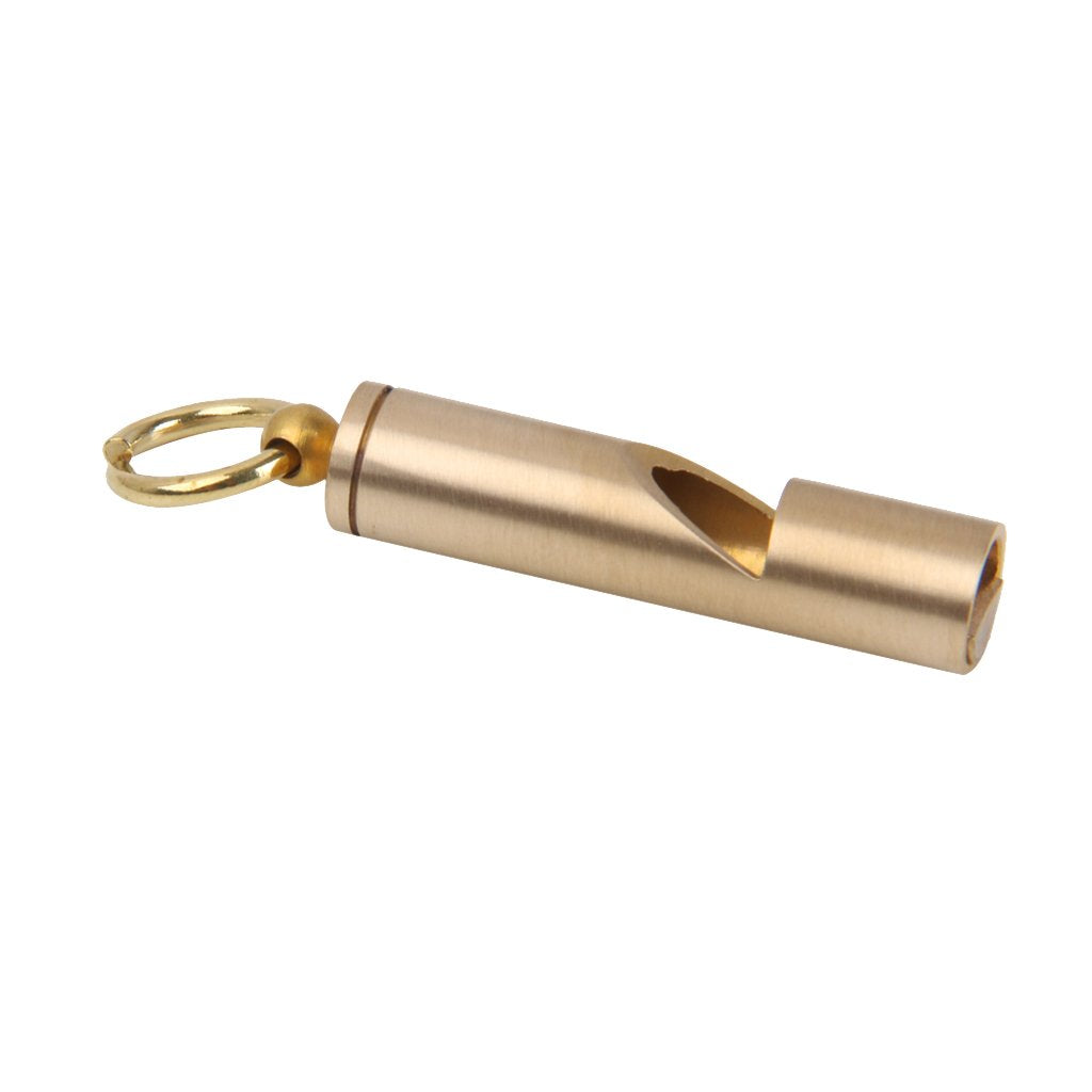 Maxxlite Survival Brass EDC Key Chain Pendant Whistle