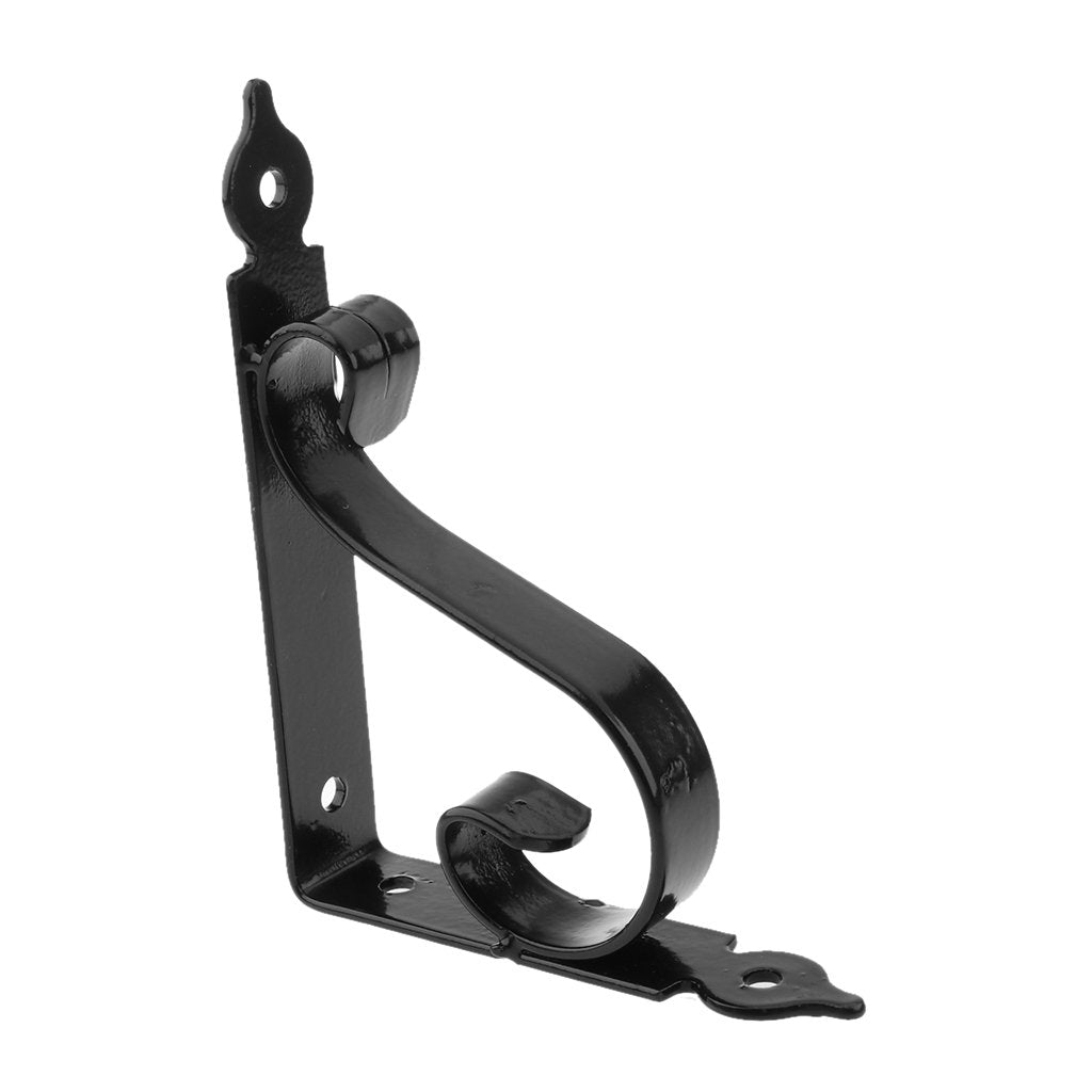 Maxxlite 2pcs Metal Heavy Duty Wall Hanging Shelf Bracket L Shaped Angle Bracket Corner Braces-Black
