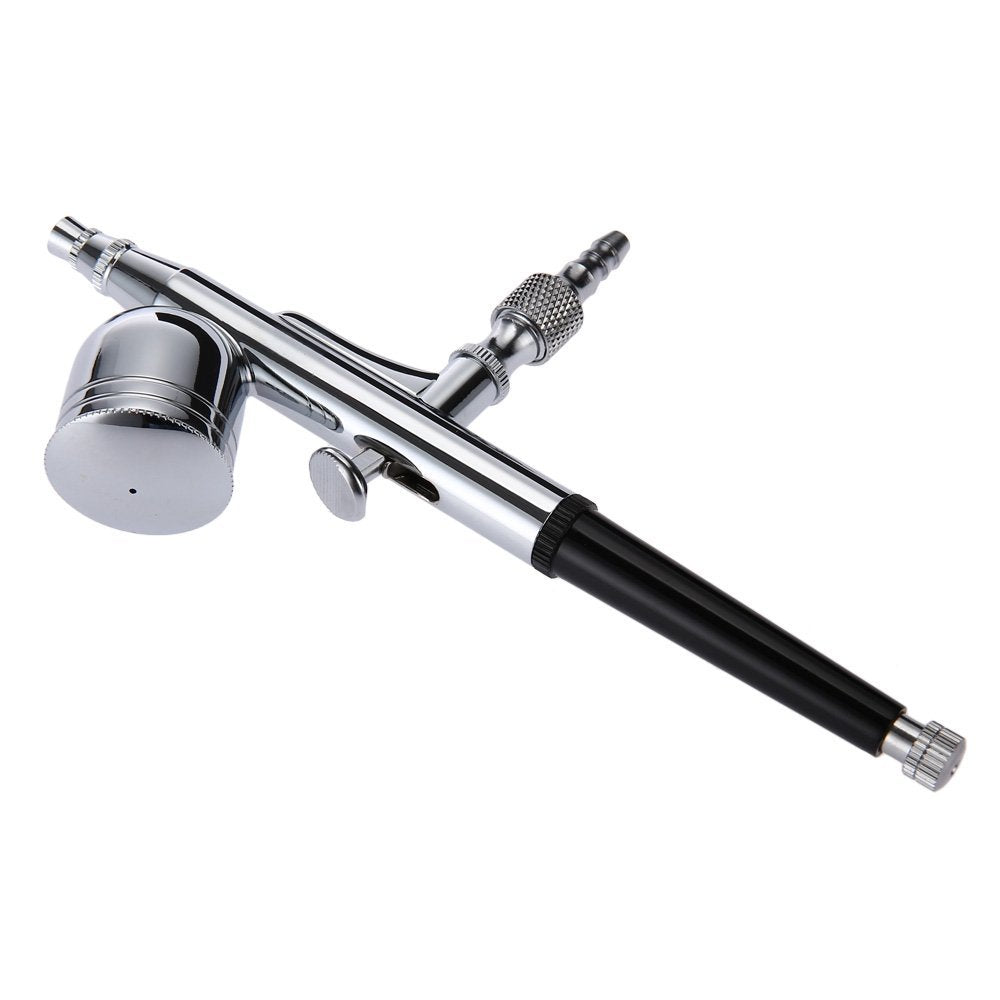 Maxxlite Airbrush Paint Gun Kit Tool for Model Car Tattoo Art Painting High Precision Gravity Feed Dual-Action Nozzle Paint Sprayer Silver & Black