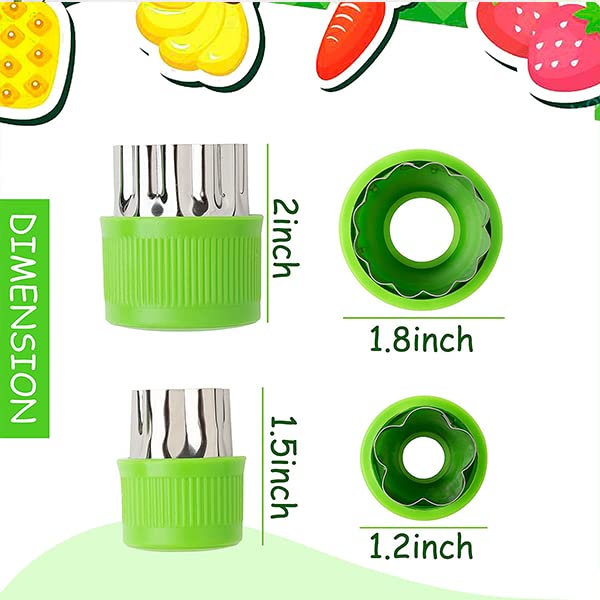 Maxxlite  9Pc Vegetable Shape Cutter for Food Kids Various Shapes Pastry, Bread, Cookie, Vegetable, Fruit Cutter Shapes Star and Heart Shape Cutters