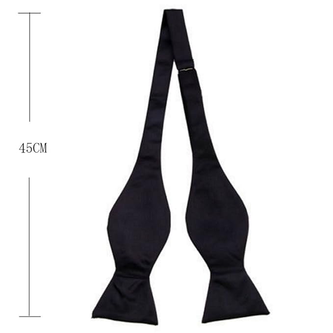 Maxxlite Adjustable Men's Silk Self Bow Tie Necktie New Fashion Normal Occasion-Black